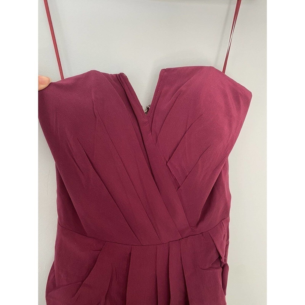 Yumi Kim Glamour Night MIDI Dress Silk Burgundy Size XS NWT! Retail $268 - Picture 7 of 8